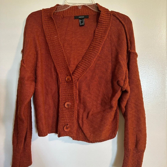 Forever 21 Sweaters - Burnt Orange Forever 21 Cardigan
